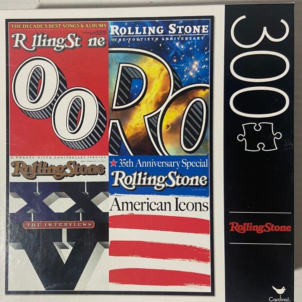 Rolling Stone Anniversary Covers Jigsaw Puzzle 300 Pieces 18" x 24" - NEW